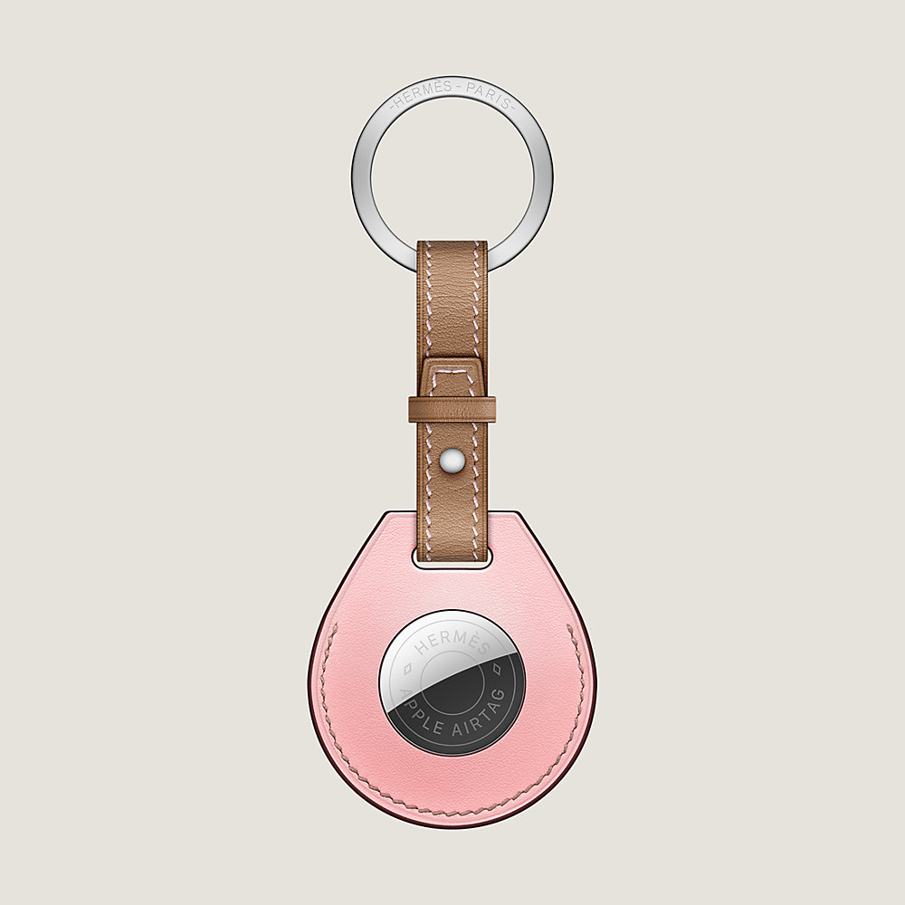 Apple AirTag Hermès bicolor key ring | Hermès Canada